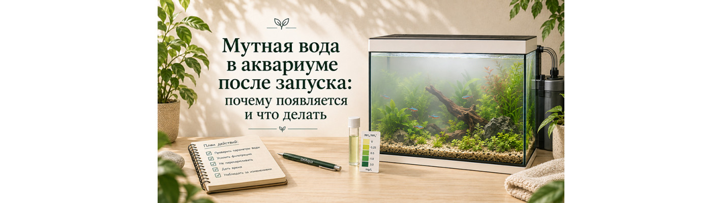 Мутная вода в аквариуме после запуска: почему появляется и что делать