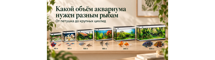 Какой объём аквариума нужен разным рыбам: от петушка до крупных цихлид