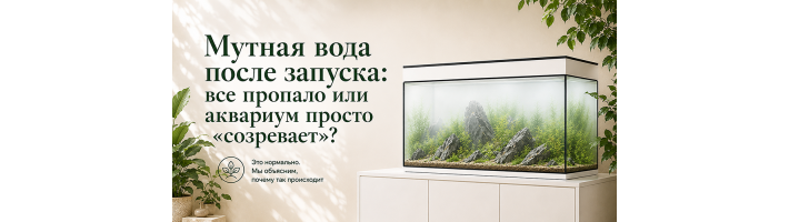 Мутная вода в аквариуме после запуска: причины и что делать