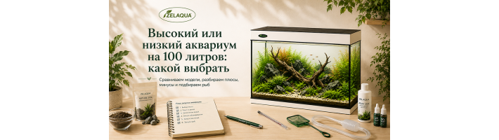 Высокий или низкий аквариум на 100 литров: какой выбрать